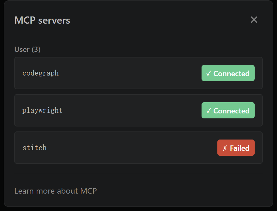 claude mcp list 输出显示 codegraph 已连接